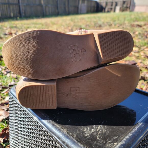 Bebe Girls Pink Embroidered Side Zip Cowgirl Boots Girls Size 7 - Picture 6 of 14